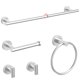 thumbnail image 1 of Juego de Accesorios de Baño 5 Piezas Toallero Barra 60 cm Toallero Anillo Gancho Albornoz Portarrollos Papel Higiénico Acero Inoxidable Plateado, 1 of 7