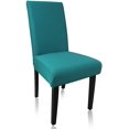 thumbnail image 1 of Stretch Dining Chair Covers, Jacquard Rhombus Dining Chair Slipcover, Removable Washable Furniture Solid Color Chair Protect Cover for Kitchen Hotel Table Banquet (4 Per Set, Peacock Blue), 1 of 6