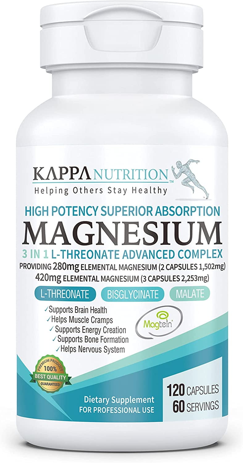Magnesium, LThreonate (120 Capsules), 2,253mg Per Serving, Providing