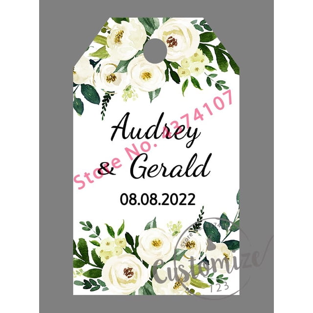 Etiquetas personalizadas para recuerdos de boda, etiquetas para dulces, cumpleaños, bautismo, tu foto, 100 unidades por Set