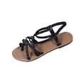 thumbnail image 2 of Viluyesy Flat Sandals for Womens, Clip Toe Wide Width Comfortable Summer Fashion Beach Casual Shoes Black US8.5, 2 of 9
