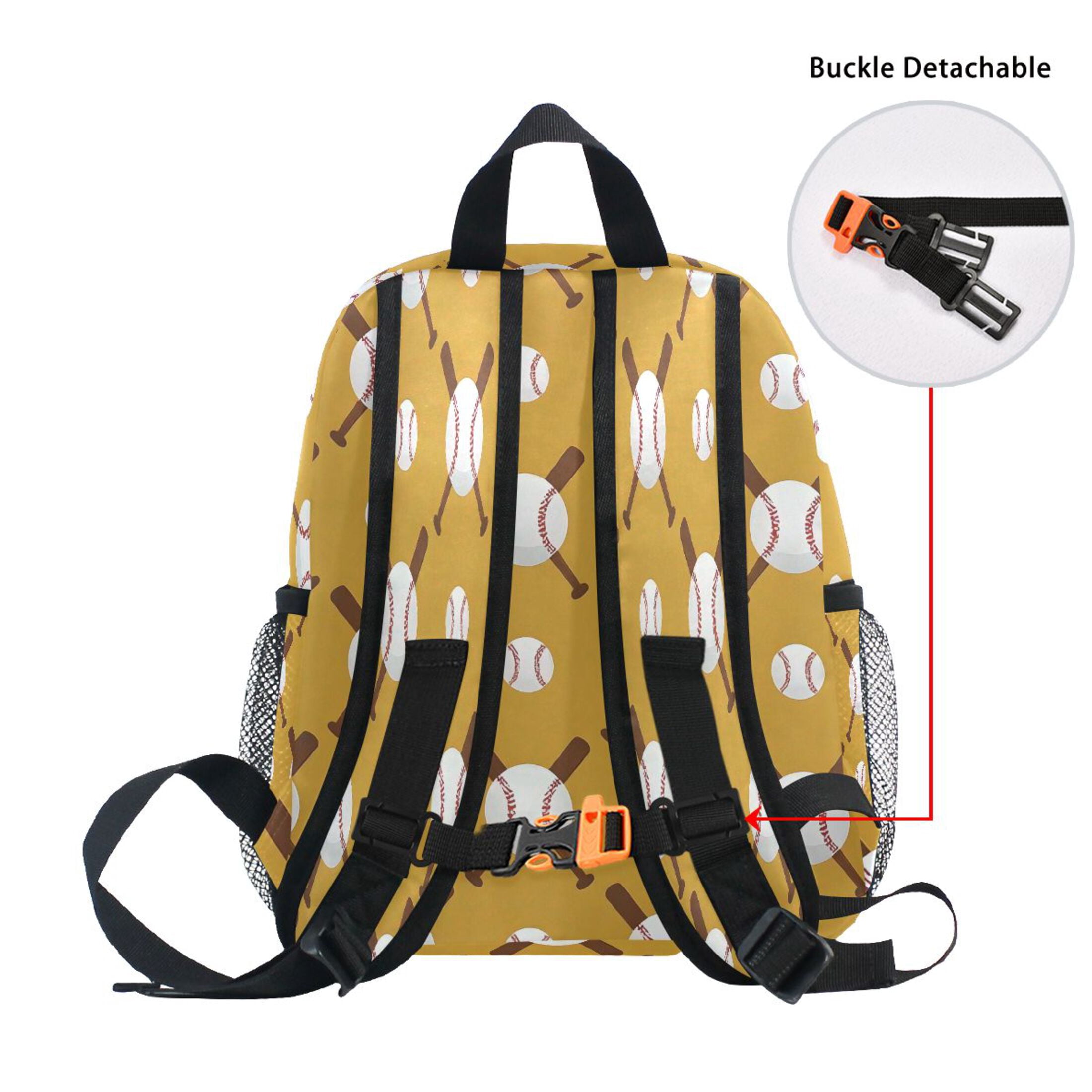 ALAZA Baseball Balls Bats School Backpack Small Bookbag Mini Bags