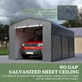 thumbnail image 3 of Upgraded 10x15 FT Heavy Duty Metal Carport with Removable Waterproof Sidewalls, Galvanized Steel Roof, Durable All-Weather Outdoor Shelter for Cars, Boats, Trucks, and Equipment, 3 of 9