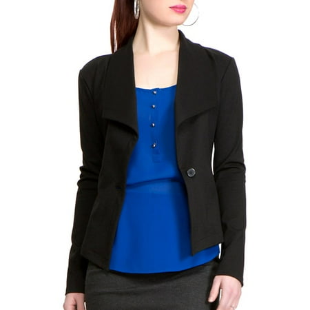 Miss Tina Women's Shawl Collar Blazer