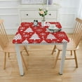 thumbnail image 3 of HAOXIT Christmas Tablecloth, Square Tablecloth, Table Cloth for , Wipeable Polyester Fabric Table Cover for Outdoor Camping 44''x44'', 3 of 7
