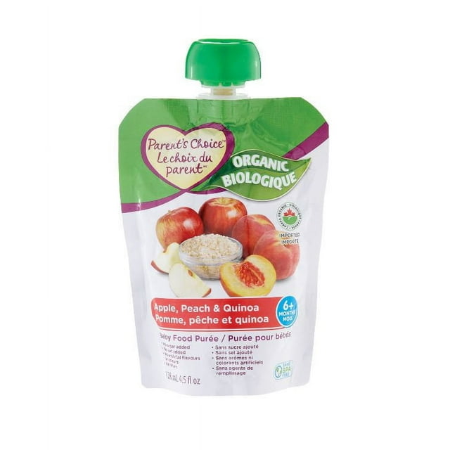 Parent's Choice Organic Apple, Peach & Quinoa Baby Food Purée