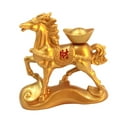 thumbnail image 3 of Kuntesetty Chinese Style Horse Statue Alloy Home Decor for Living Room Cabinet Bookcase 8.8cmx8.4cm, 3 of 9