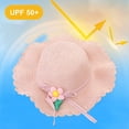 thumbnail image 4 of Sombrero de 56-58cm de circunferencia, sombrero protector solar para mujer, sombrero para sol y playa, Sombrero de Paja de verano, conjunto de sombrero para el sol y bolsa de paja, 4 of 5