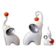 thumbnail image 4 of 3 esculturas de elefantes, artesanías, adornos coleccionables, arte moderno, estatuas de animales. blanco plateado, 4 of 9
