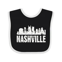 Inktastic Nashville Skyline Grunge Boys or Girls Baby Bib