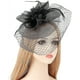thumbnail image 2 of Tocado de plumas para boda, diadema y clip para el día de la mujer, sombrero para cóctel, fiesta de té, para niñas y mujeres, 2 of 5
