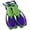 Translucent Violet Lime, variant on Rapido Boutique Collection Boys and Girls Kids Snorkel Swim Fin, Marine Junior Swimming Snorkeling Fins + Flipper Carry Bag - Children Ages 6+