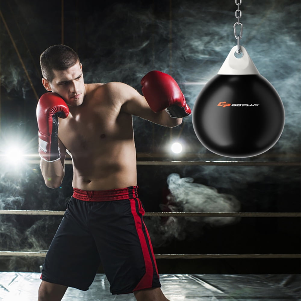 Yardi Yard 18 Inch 110 Pound Heavy Punching Water Aqua Bag with Adjustable Metal Chain-Black, Water Aqua Bag for Adults Fitness, MMA