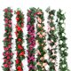 thumbnail image 2 of XmhyTop 8 paquetes de flores artificiales, plantas de exterior falsas, flores de lavanda artificiales anti-UV,decoraciones colgantes para interiores y exteriores, 7 puntas (amarillo), 2 of 5