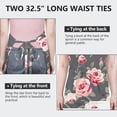 thumbnail image 6 of Pioneer Flower Floral Print Pattern Apron-Garden Aprons for Women with Pockets-Cotton Linen Waterproof Kitchen Cooking Gardening Aprons Adjustable for Kitchen,Cooking,BBQ and Salon 33x27 Inch, 6 of 7