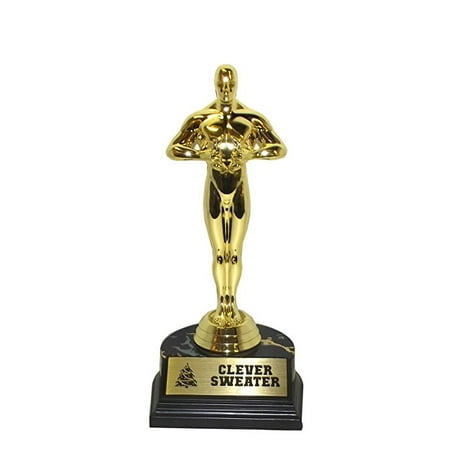 Ugliest Christmas Sweater Trophy Aahs Engraving Christmas Sweater Award Party Trophies, 7 inches (