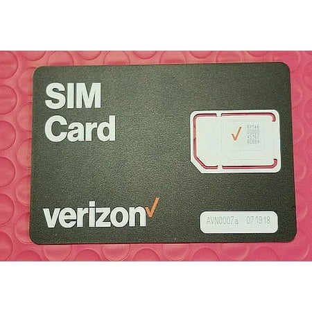 Verizon 3 in 1 Sim Card - Includes: Standard, Micro, Nano Sim Sizes for Verizon Wireless Prepaid & Postpaid