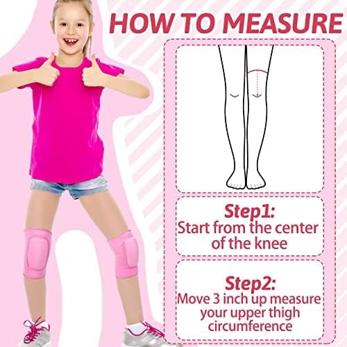 RibRave 3 Pairs Volleyball Knee Pads for Kids Soft Breathable Brace Non Slip Padded Sponge Knee Support for Girls Boys Dance, Football, Skating, Running, Youth Sports