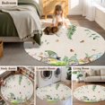 thumbnail image 5 of Round Area Rug 5 Ft, Easter Washable Non-Slip Circle Carpet for Living Room/Bedroom, Eggs Gnomes Bunny Elegant Pastoral Rustic Low-Profile Runner Mats Collection Rugs for Indoor, 5 of 7