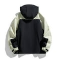 thumbnail image 4 of Maoxin Men's Jacket Men's Stitching Drawstring Hooded Slim Fashion Jacket Coat Outwear Plus Size Jacket for Men , Black , XL, 4 of 4