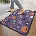 thumbnail image 4 of Happy Halloween Pumpkin Non Slip Washable Door Mat Spider Bat Welcome Mat Friendly Outdoor Inside Floor Rugs Crystal Velvet 30x17 Inches, 4 of 7