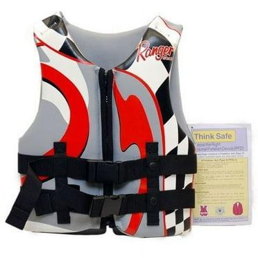 Ranger Boat Life Jacket 303Y | Type III Youth Gray Red