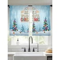 thumbnail image 2 of Winter Christmas Tree Sheer Curtains 45 inches Long, Have A Wonderful Christmas Snowing Light Filtering Sheer Window Curtains Rod Pocket Voile Drapes for Bedroom Living Room, 2 Panels 52"W x 45"L, 2 of 7