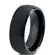 Tungsten Wedding Band Ring 8mm for Men Women Comfort Fit Black Domed Brushed Lifetime Guarantee – image 1 sur 5