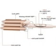 thumbnail image 4 of 3 Barrel Hair Curling Iron Wand Hair Curler Upgrade Ceramic Hair Waver Hair Styling Tools Curling Iron Quick Heating Temperature Adjustable for Long or Short Hair (25 mm), 4 of 9