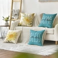 thumbnail image 2 of Home Sweet Home Spring Summer Flowers Yellow Throw Pillow Covers, 18 x 18 Inch Cushion Case for Sofa Couch Set of 4, 2 of 6