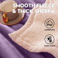 thumbnail image 2 of Homieway Purple Sherpa Blankets, Twin Size Fleece Throw Blankets, Soft and Fuzzy Blanket for, Sofa, Couch, Camping and Travel, 60" x 80", 2 of 6