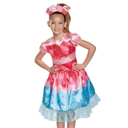 Girls Shopkins Jessicake Cake Halloween Costume Dress & Headband Small 4-6