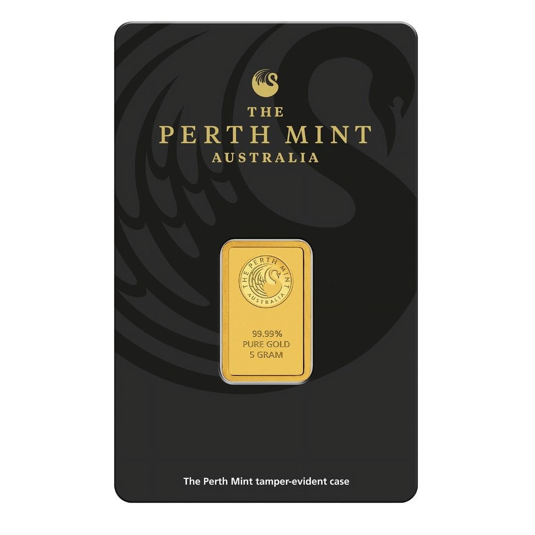 Lot of 10 - 5 Gram Perth Mint Gold Bar .9999 Fine (in Assay)