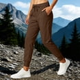 thumbnail image 7 of Besolor Track Pants Women Drawstring Elastic High Waisted Lightweight Quick Dry Workout Jogger Cinch Bottom Pant with Pockets, 7 of 7