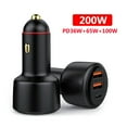 thumbnail image 2 of GLFSIL 200W Dual USB+Type-C Car Charger Super Fast Charging Car Charger 12-24V, 2 of 4