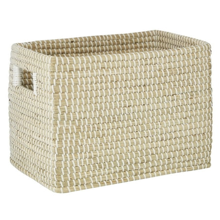 

CosmoLiving by Cosmopolitan 15 x 10 Brown Seagrass Handmade Storage Basket with Handles 1-Piece