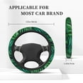 thumbnail image 6 of YFYANG Universal Elastic Tropical Green Leaf Texture Car Steering Wheel Cover, Non-Slip Sweat Absorbent, 6 of 8