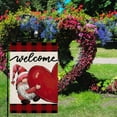 thumbnail image 3 of JOOCAR Valentine's Day Garden Flags, Red and Black Buffalo Plaid Gnome Love Welcome 12x18 Inches Reversible Garden Flags for Outdoor Garden Holiday Yard Decoration, 3 of 5