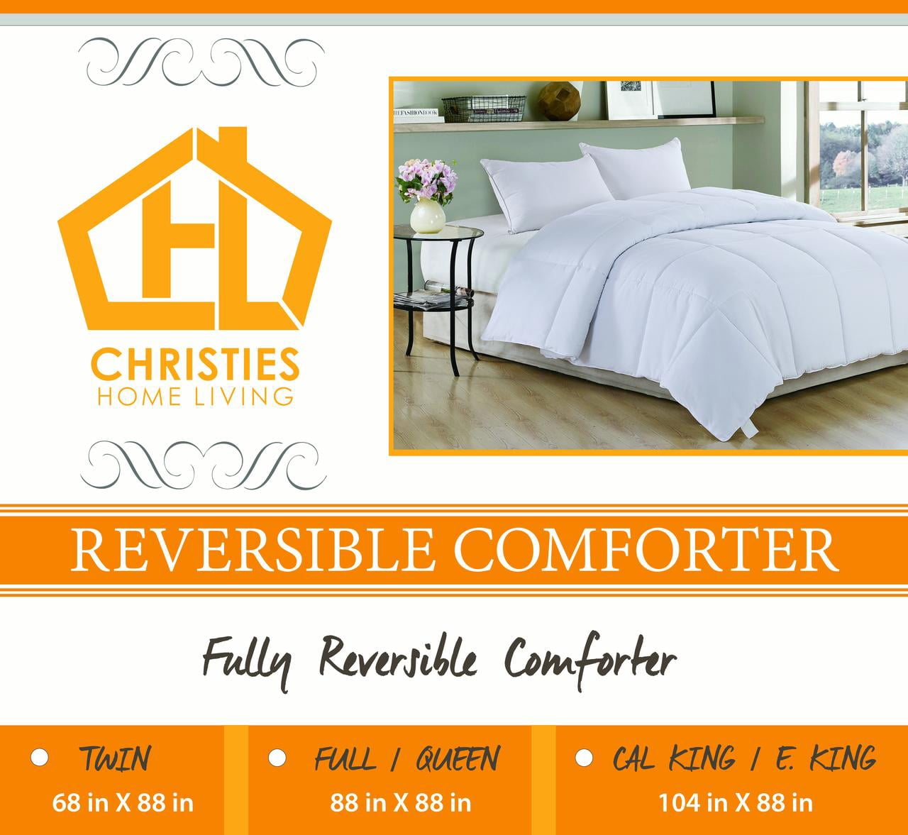 Polyester Medium Warmth Down Alternative Comforter Duvet Insert Twin (68" x 88", White)