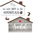thumbnail image 1 of Real Estate House-Shaped Sold Sign Double-Sided Wooden Sold Sign We Said Yes to The Address Agent Sign Photo Prop Wooden Sold Sign for Realtor New Home Owner, 1 of 5