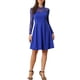 thumbnail image 1 of INSPIRE CHIC Vestido de fiesta con mangas transparentes de malla en forma de corazón para mujer S Azul Real con lunares, 1 of 6