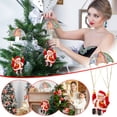 thumbnail image 1 of Adornos navideños, adornos navideños, regalos navideños, Papá Noel, muñeco de nieve en paracaídas, adorno colgante para árbol de Navidad, decoración navideña, colgante de paracaídas, 1 of 9