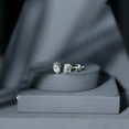 thumbnail image 5 of Rosec Jewels Lab Grown Diamond Stud Earrings for Women - 4X6 mm Oval Diamond Earrings - EF-VS Grade, 925 Sterling Silver, 5 of 9