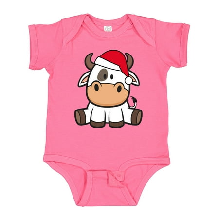 

Inktastic Christmas Santa Cow Gift Baby Boy or Baby Girl Bodysuit