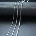 thumbnail image 6 of 1 TO 3MM THICK 14K White Gold BOX CHAIN NECKLACE FOR MEN JEWELRY LINK CHOKER WITHI 18 TO 24 INCH, 6 of 7