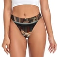 thumbnail image 1 of Balery Cat Asleep Among Flowers Tangas de Algodón para Mujer con Estampado – Ropa Interior Sexy, Transpirable, G-string-XX-Large, 1 of 6