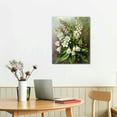 thumbnail image 3 of Awypu Floral Themed Canvas Wall Art - Lily of Bouquet - Watercolor Style Minimalist Wall Art - Exceptional Gift for Female Friend - for Home Living Room Wall Decor, 3 of 5