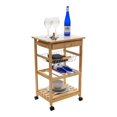 thumbnail image 5 of Neu Home 34131 Kitchen Cart with Basket Natural-Chrome, 5 of 5