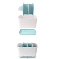 thumbnail image 3 of 1 pieza (azul, aproximadamente 18 x 9,4 x 13,2 cm) Soporte para cepillo de dientes para baño, grande, acabado mate, 3 of 4