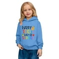 thumbnail image 5 of IWRICH Happy 100th Days of School Hoodies for Boys Girls Long Sleeve Lined Hooded Sweatshirts Cute Tops,Size 2-14 Years Light Blue 130, 5 of 7